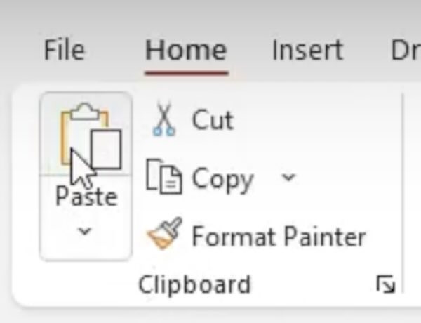 import excel table into powerpoint slide