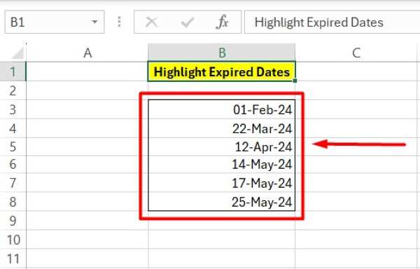 how to highlight expired dates in excel