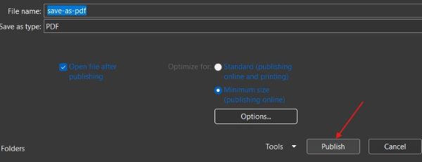 how to save an excel file as a pdf