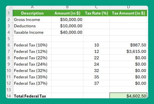 Free Income Tax Calculator for Excel (2024 Update)