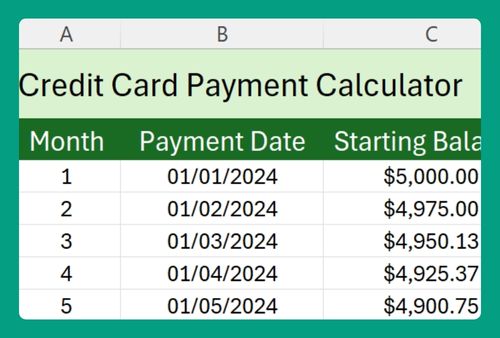 Free Credit Card Payment Calculator for Excel (2024 Update)