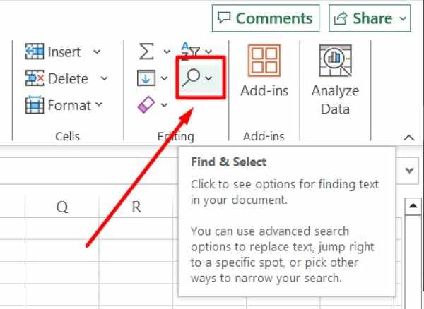 find merged cells in excel