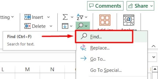 how to find a merged cell in excel