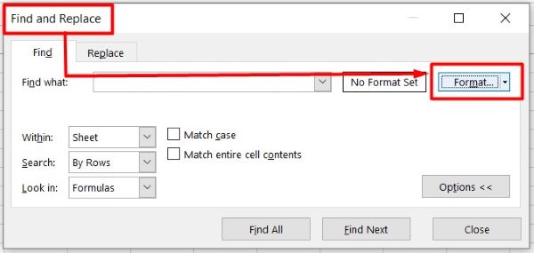 how to identify merged cells in excel