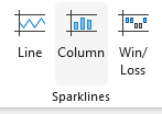 column sparklines in excel