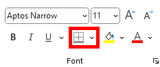 how to put gridlines in excel