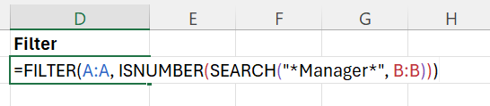 excel filter with wildcard