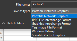 save chart as image excel