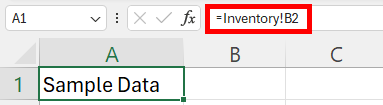 excel reference different sheet