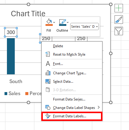 how to make a percentage bar graph in excel