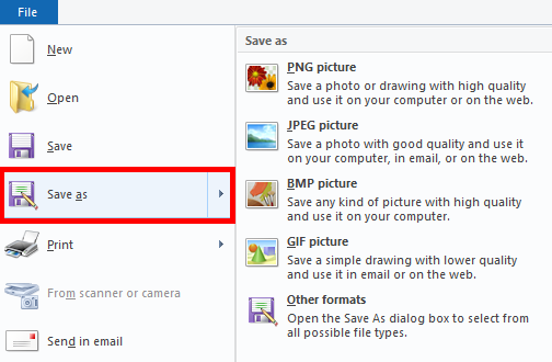 how to save a graph from excel