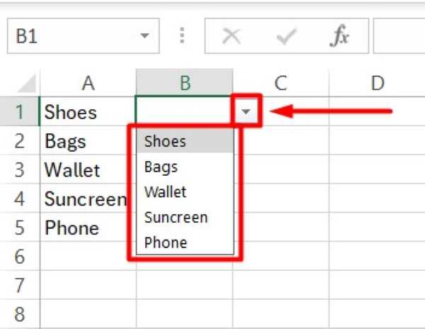 how to create a list box in excel