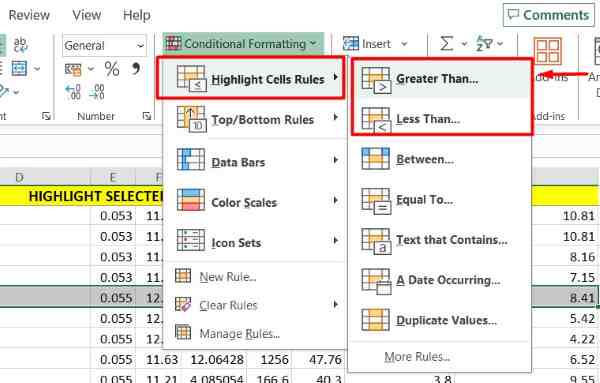 excel selected cell not highlighted