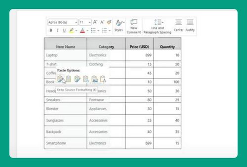 How to Import Table From Excel to Word (Easiest Way in 2024)