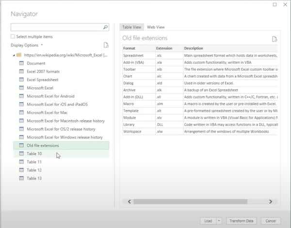 how to import data to excel from website