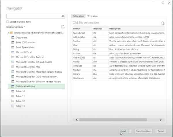 import data from secure website to excel