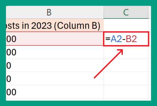 How to Subtract Two Columns in Excel (Easiest Way in 2025)