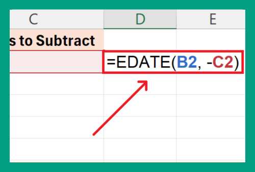 How to Subtract Months in Excel (Easiest Way in 2025)