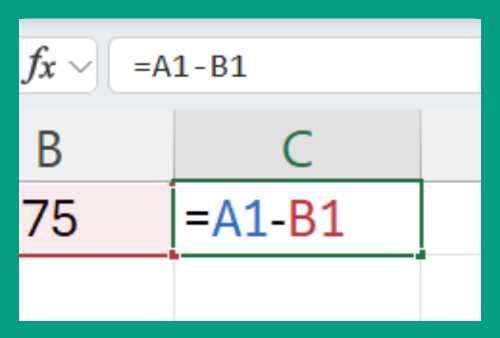 How to Subtract Two Cells in Excel (Easiest Way in 2025)