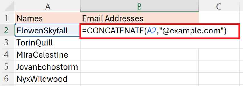 excel text to email address convert 
