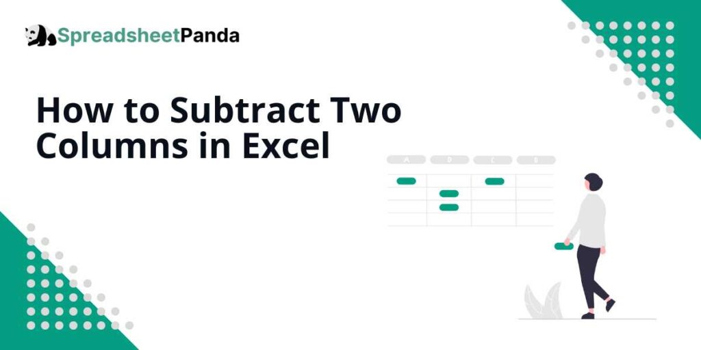 excel subtraction formula for column
