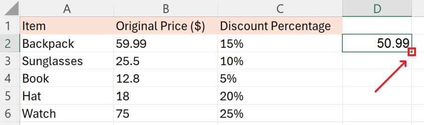 excel formula to subtract a percentage